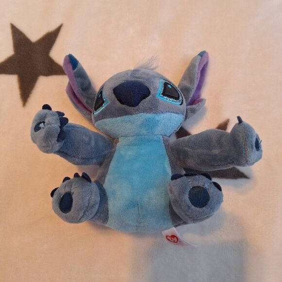 6" Plush - STITCH from Disney - Ty Beanie Baby - Lilo & Stitch Alien - 2023 - Picture 1 of 8